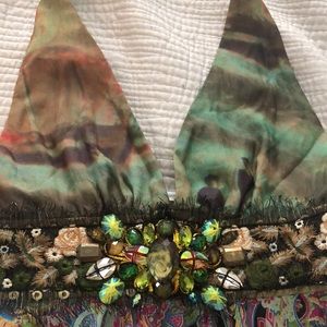 Unique MEGHAN LA Layered Flowy Paisley Maxi Dress